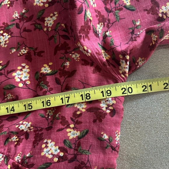 Lush Floral Print Red Women's Mini Dress (671) - Picture 15 of 17
